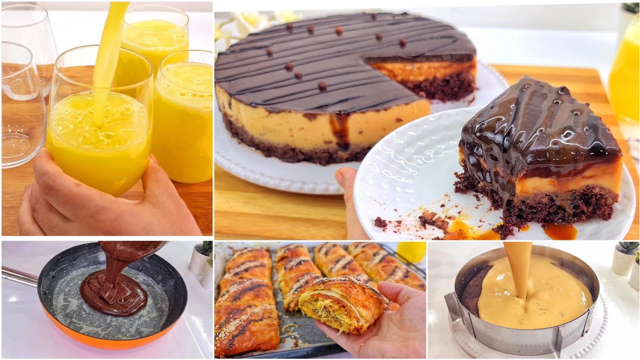 دائما سهل سريع👌فطائر مقرمشة بعجين سحري4في1 كيك شكولا في المقلاة 5ملاعق بيضة واحدة بدون فرن كريم رهيب