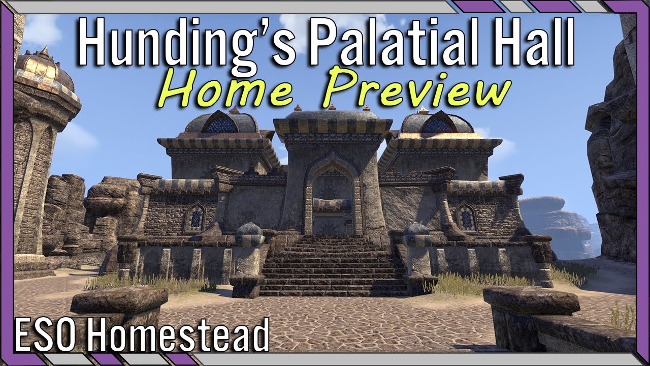 Hunding's Palatial Hall ESO House Preview - Large Redguard House Elder Scrolls Online