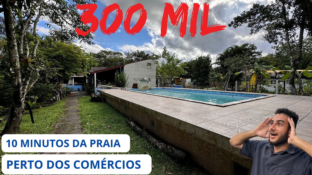 CHÁCARA POR 300 MIL COM PISCINA NA PRAIA DE ITANHAEM 