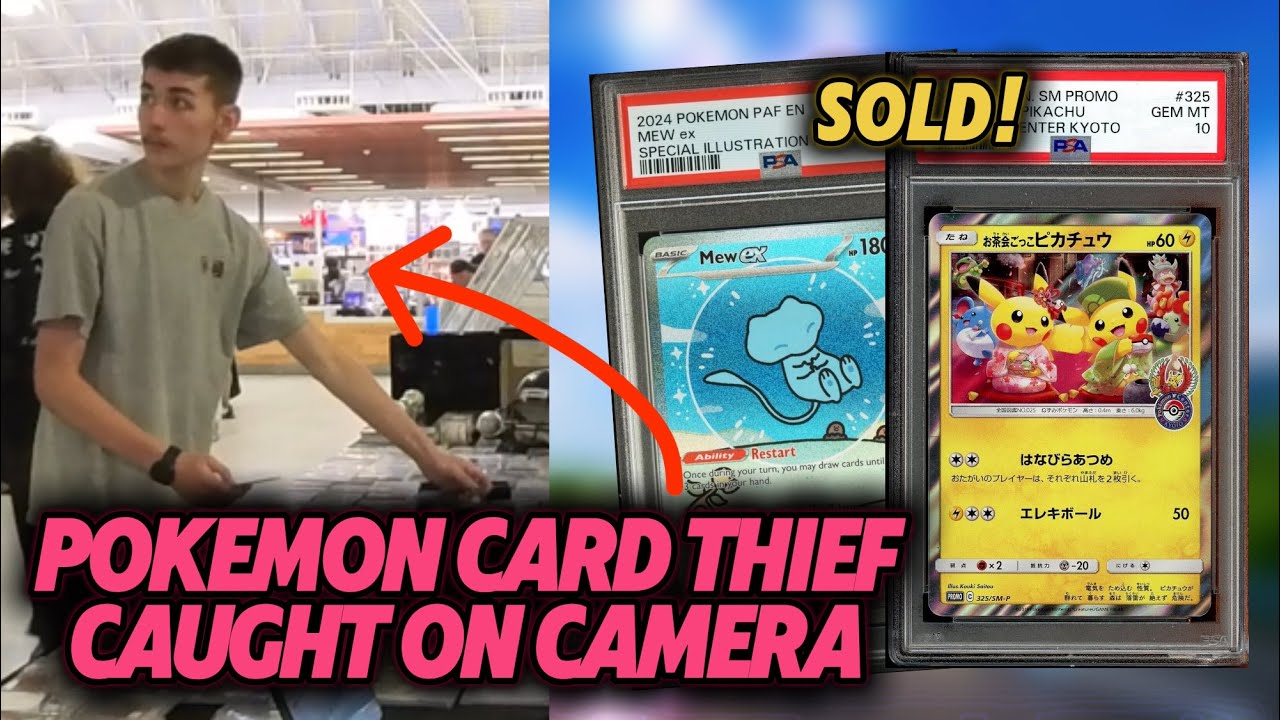 THIEF STEALS POKEMON CARDS FROM VENDOR & WAS CAUGHT ON CAMERA Pokemon Vendor POV