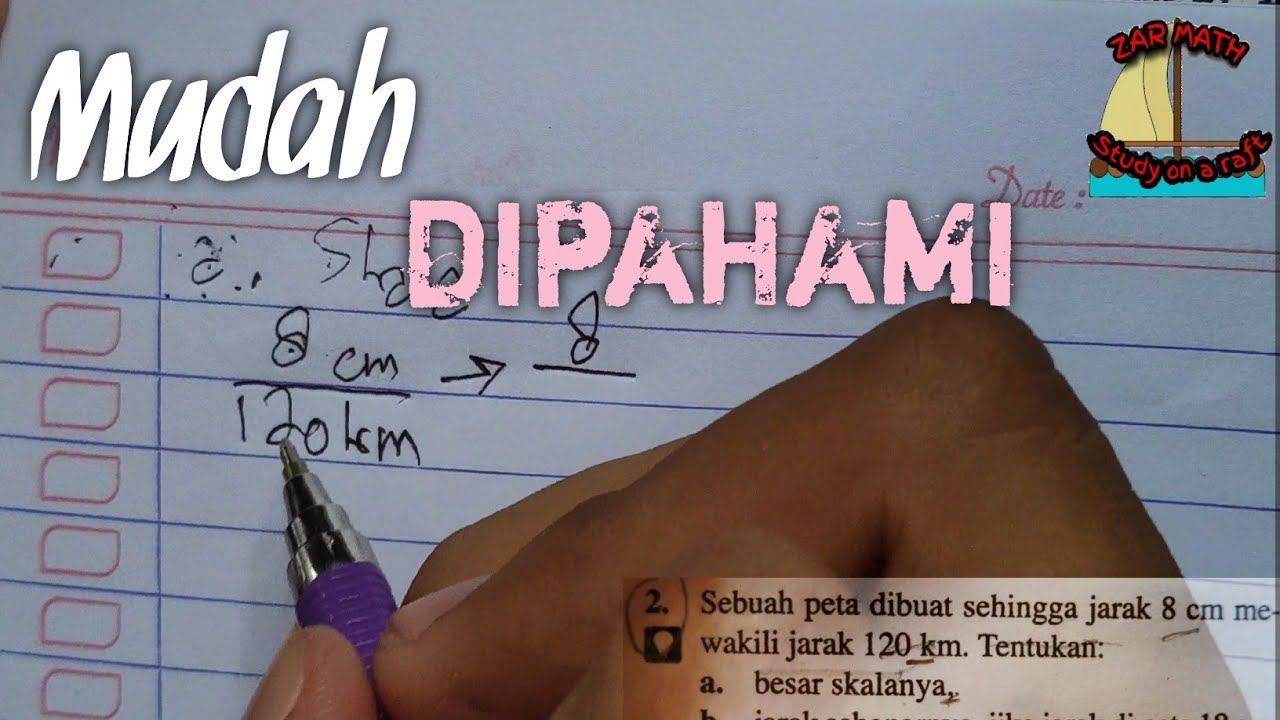 Contoh Soal Mencari Jarak Pada Peta dan Jarak Sebenarnya - Perbandingan Kelas 7 SMP Semester 2