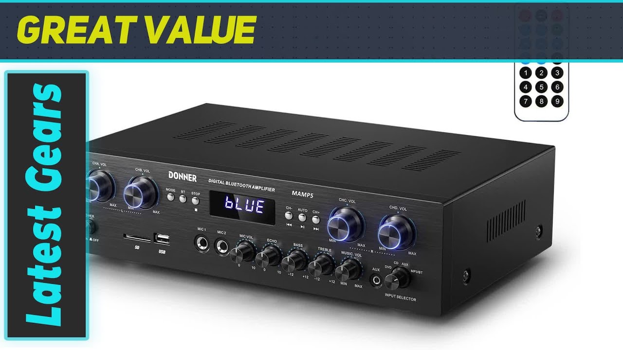 Donner Bluetooth 5.0 Stereo Audio Amplifier Receiver - Comprehensive Review