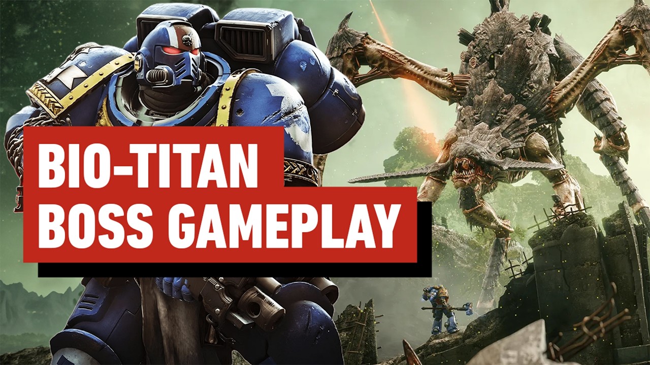 Warhammer 40,000: Space Marine 2 - Hierophant Bio-Titan Boss Gameplay