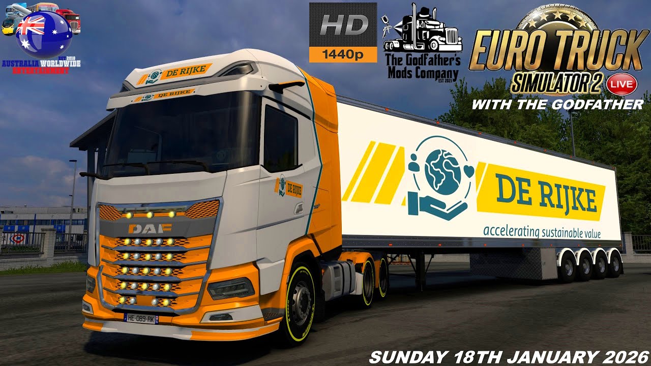 Euro Truck Simulator 2 LIVE🔴With The Godfather Sunday 18th January 2026 With ProMods 2.80 #trucking