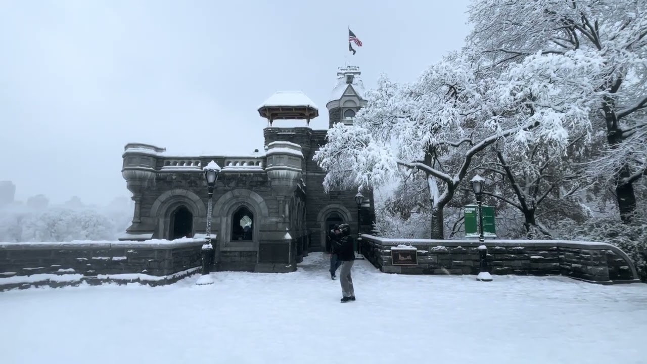 Snow Storm In New York |Snow fall In Central Park New York City |