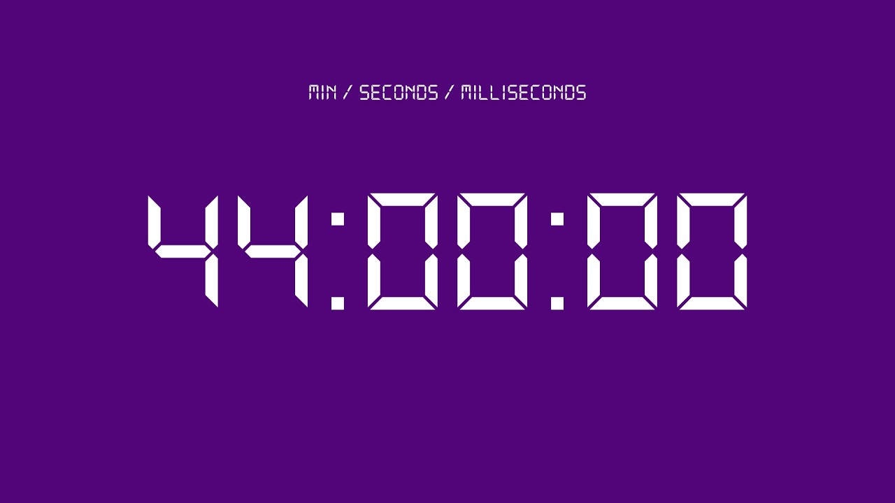 44 minute countdown timer