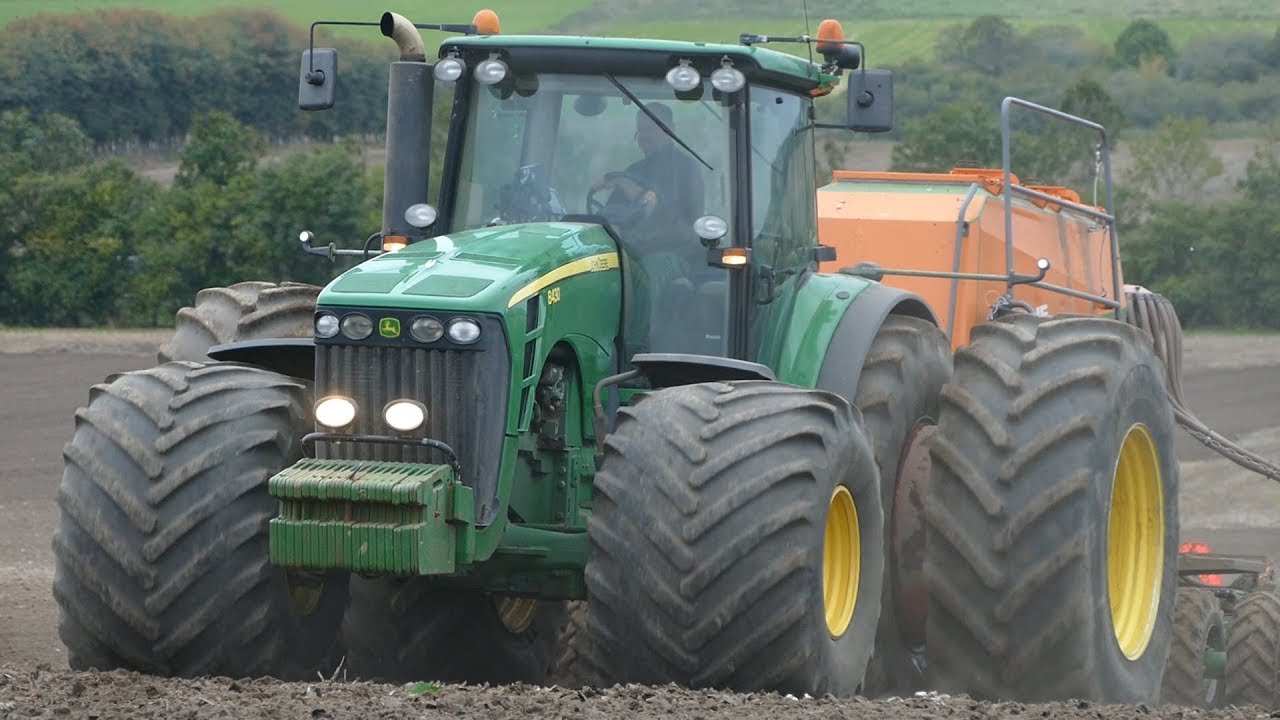 John Deere 8430 Working Hard in The Field Seeding w/ Amazone Cirrus 6003-2C | DK Agriculture