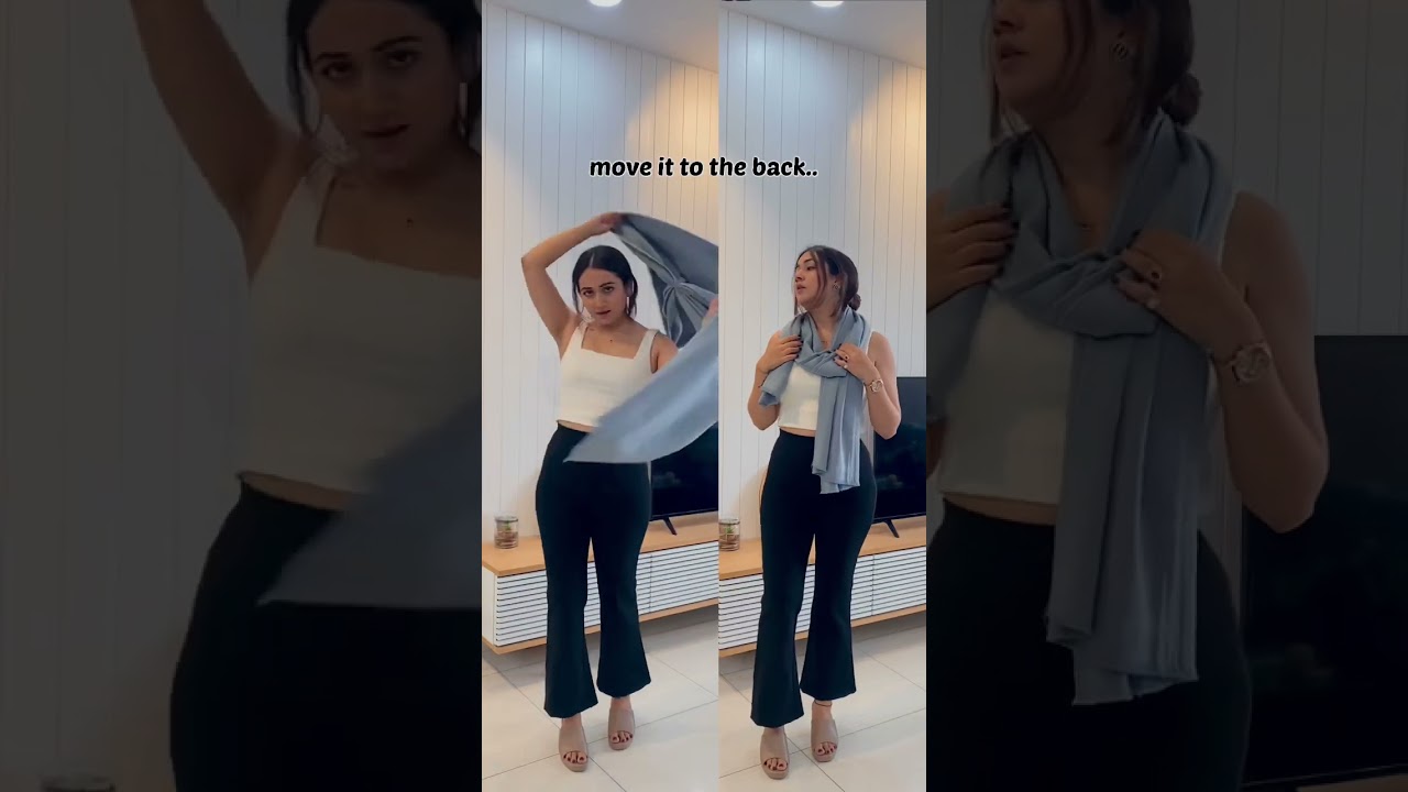Stop🛑 wearing your shawl like this! #style #shawl #easy #hack #shorts #youtubeshorts #fashion #fyp