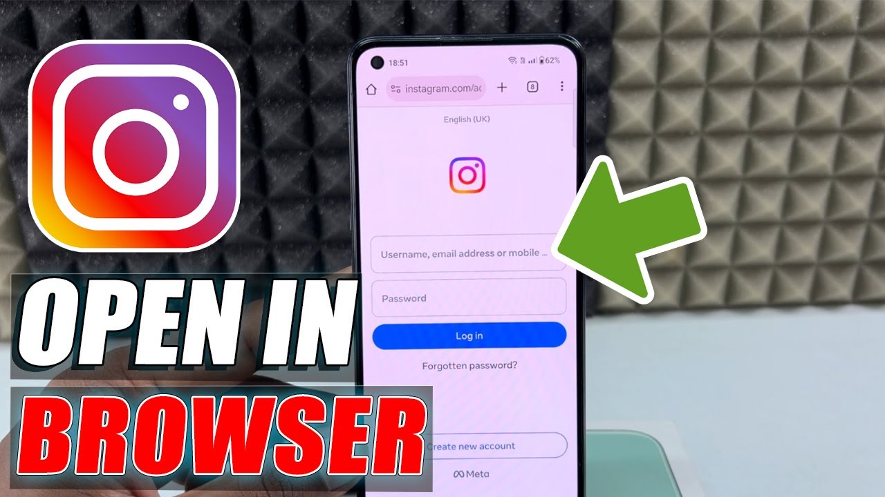 how to open instagram account in browser?