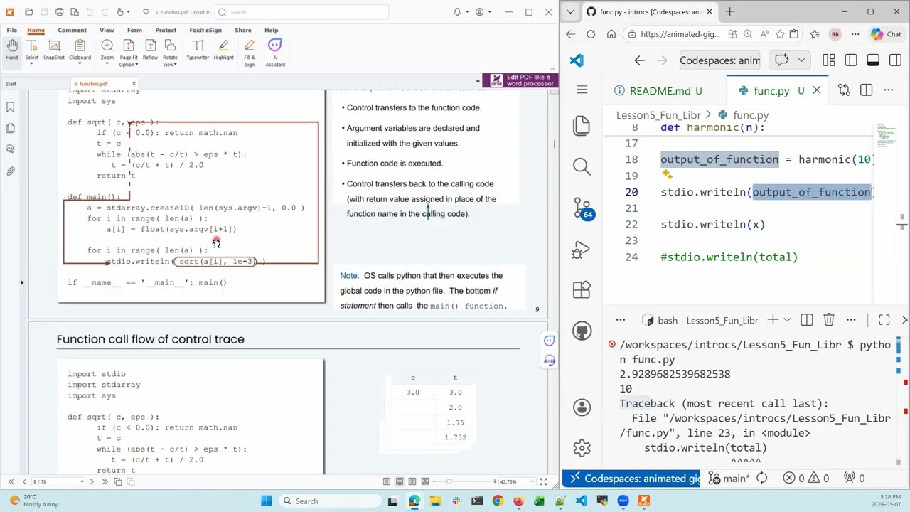 Stellenbosch University CS114 Python Lesson 5 - Functions and Libraries (Complete)