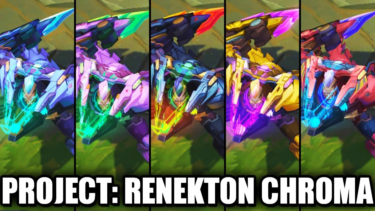 All Legendary PROJECT Renekton Chroma Skins Spotlight (League of Legends)