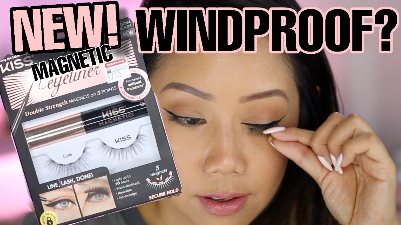 KISS MAGNETIC EYELINER AND LASHES REVIEW(IS IT REALLY WINDPROOF?)NEW KISS MAGNETIC EYELINER & LASHES