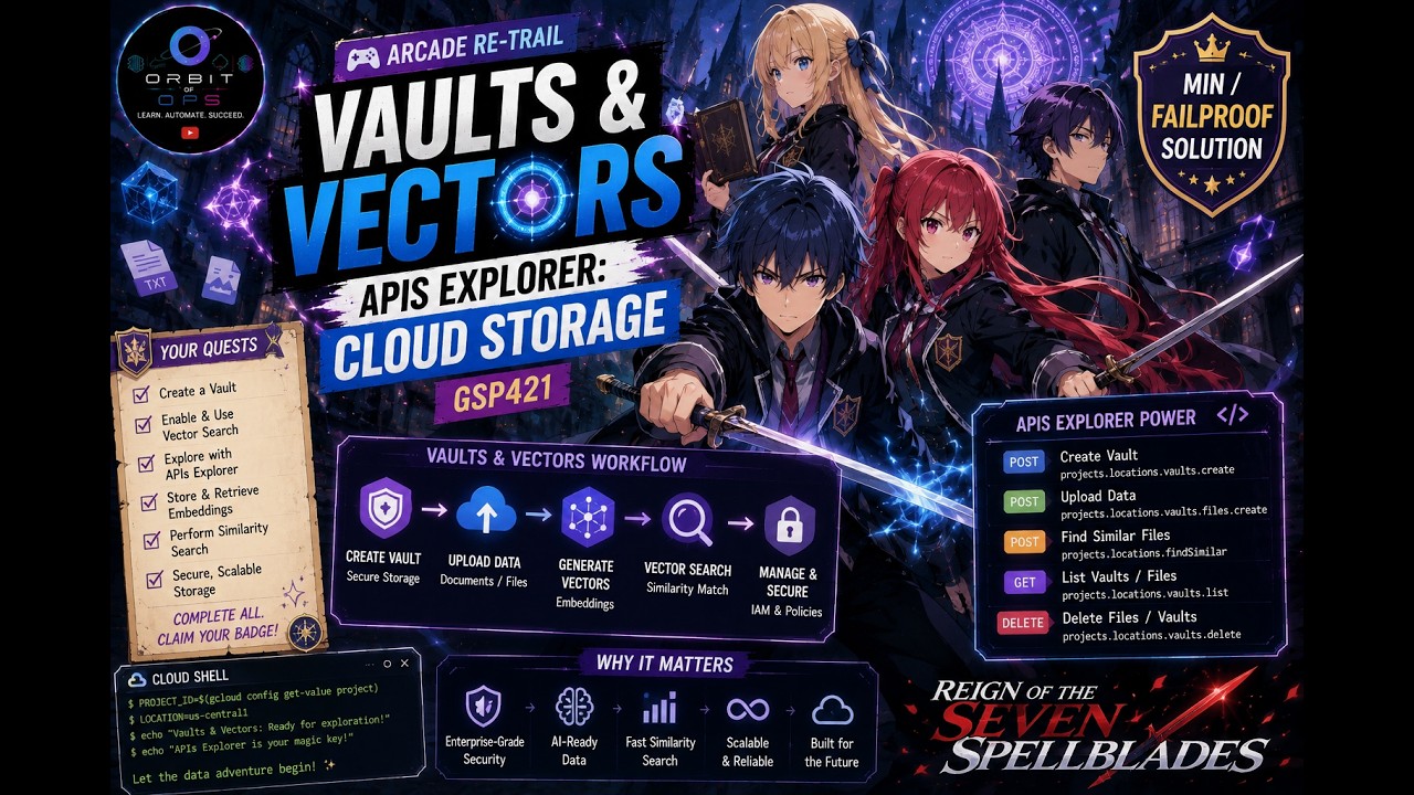 Arcade Re-Trail: Vaults & Vectors | APIs Explorer: Cloud Storage | GSP421 | Lab Solution