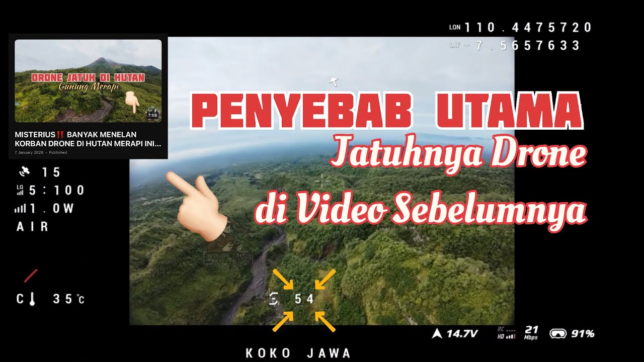 DRONE DIKETEMUKAN‼️ DAN TERNYATA INI PENYEBAB UTAMANYA DRONE CRASH DI MERAPI⁉️