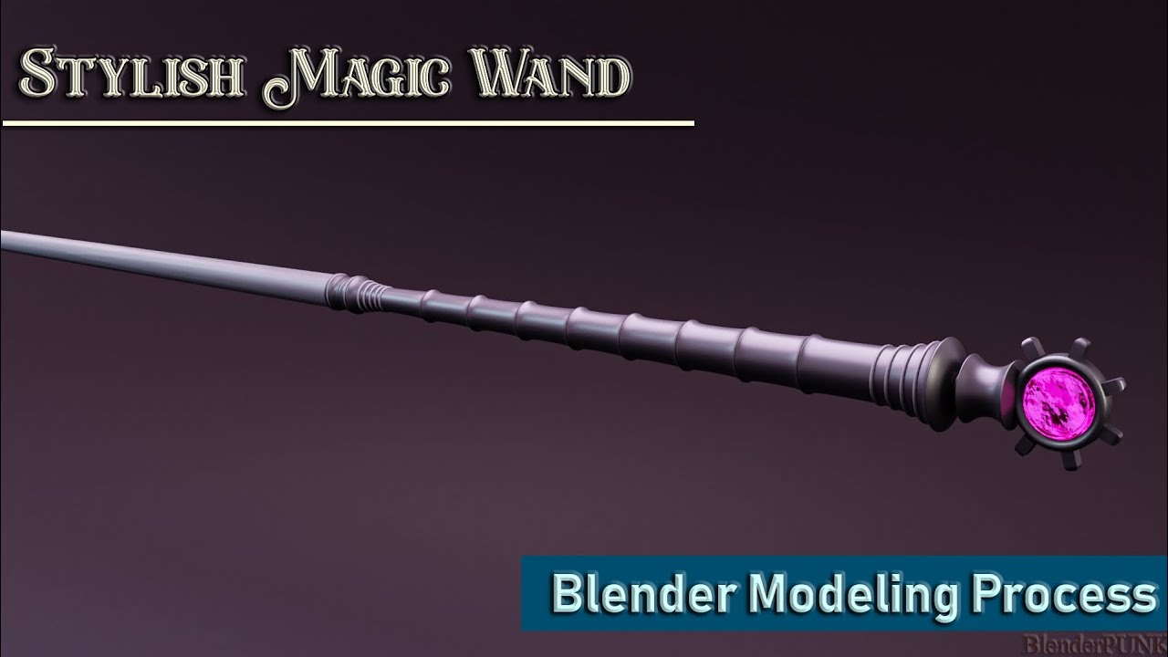 Another Harry Potter Style Magic Wand in Blender | Blender Modeling Ptocess