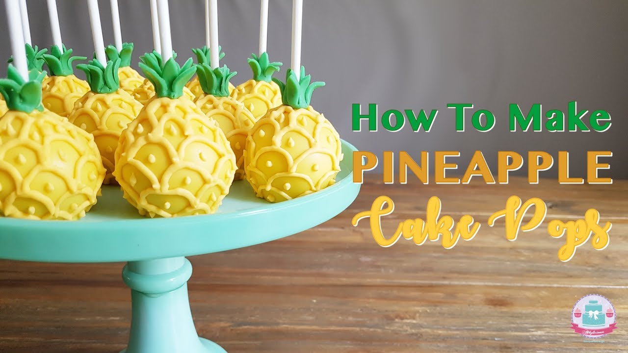 HOW TO MAKE PINEAPPLE CAKE POPS | Abbyliciousz The Cake Boutique