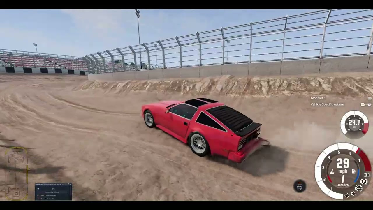 Random Vehicle dirt racing in BeamNG Drive!