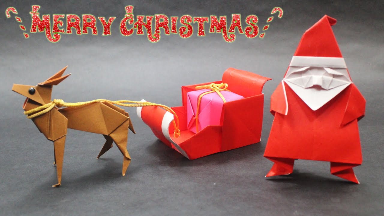 Part 1 - How to make Christmas Santa Claus Sleigh | Easy Basic Simple Origami By Jo Nakashima