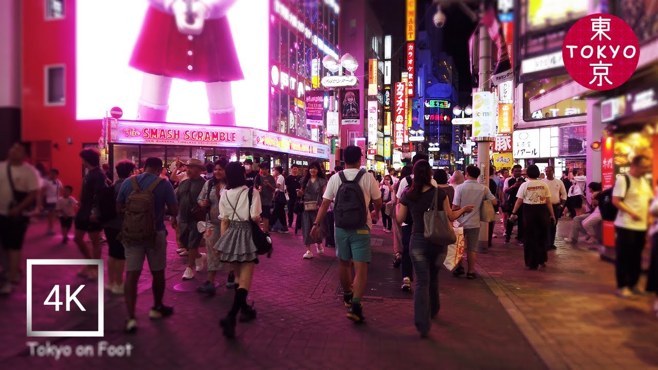 Japan | Night Walking in Shibuya Tokyo. | 4K 