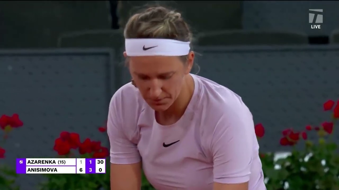 Amanda Anisimova vs Victoria Azarenka 2022 Madrid R3  match summary