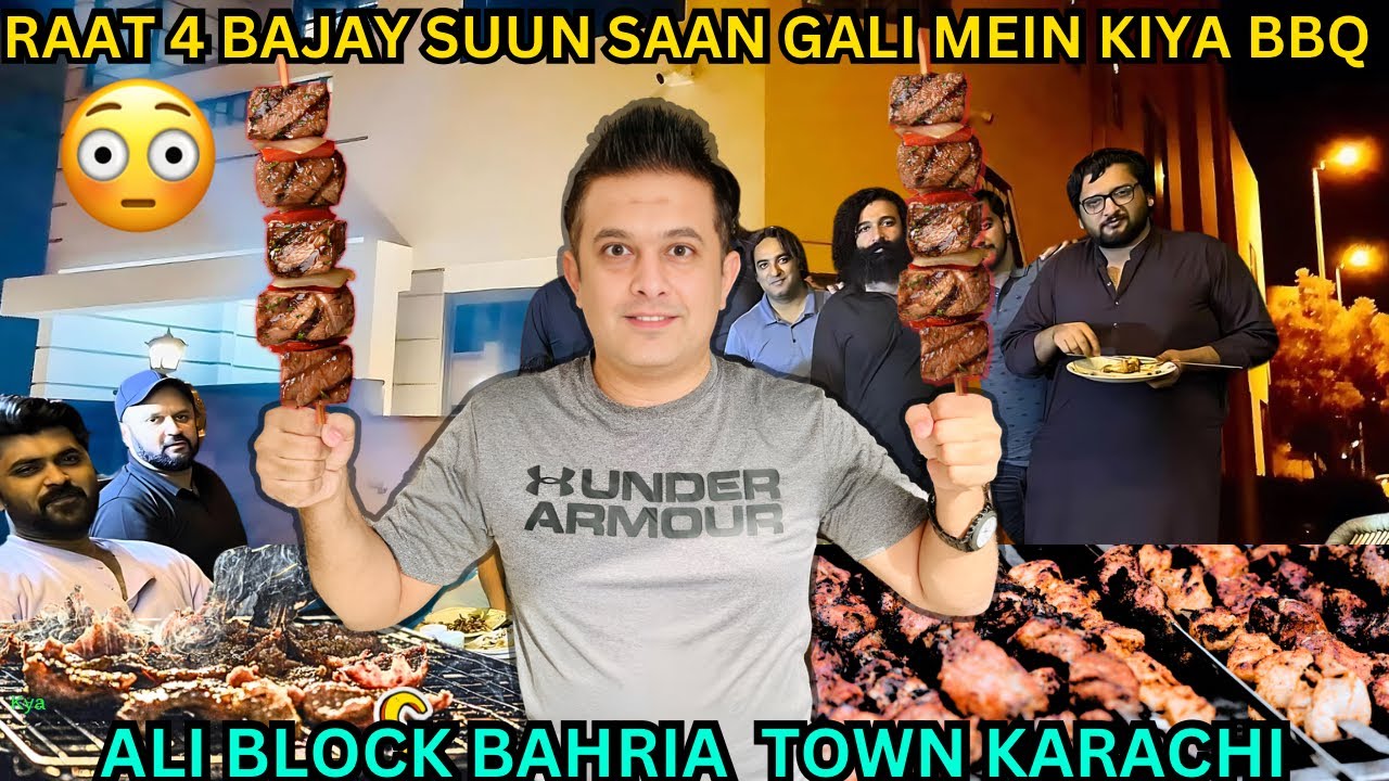 RAAT 4 BAJAY SUUN SAAN GALI MEIN BBQ AT ALI BLOCK BAHRIA TOWN KARACHI #bahriatownkarachi #aliblock