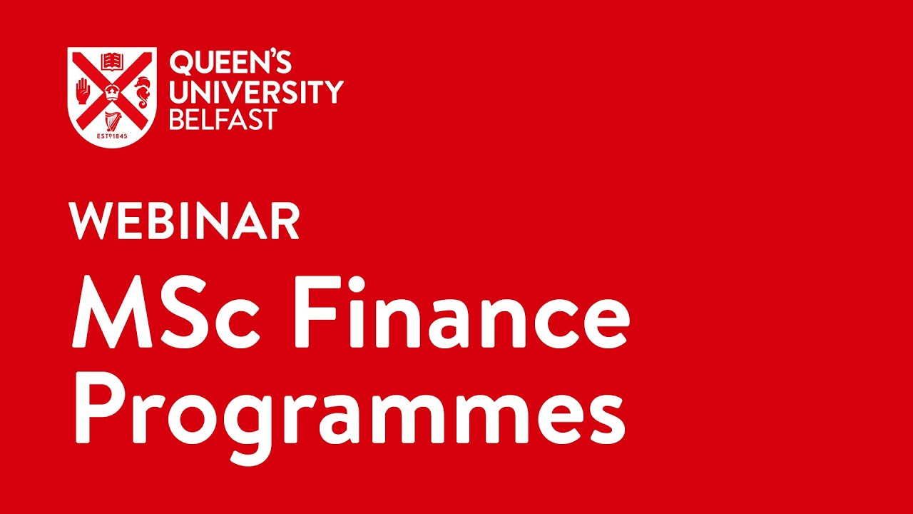 MSc Finance Programmes Webinar