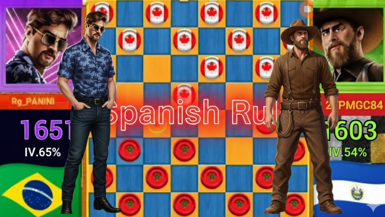 🇲🇲🇲🇦🇪🇸 | Spanish Checkers | QUIRKAT DAMMA | Rg_PANINI🇧🇷 vs 🇭🇳27PMGC84 [elo:1603] iv.54%