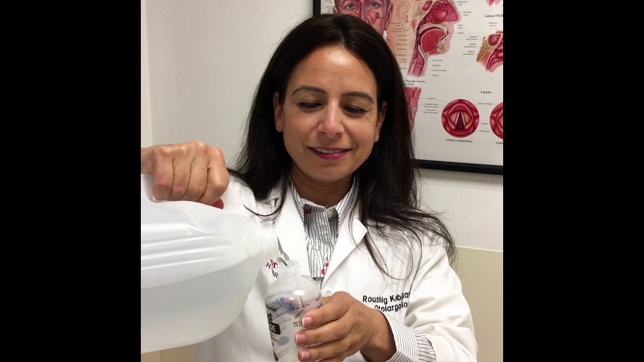 How to put Budesonide into your saline nasal rinse