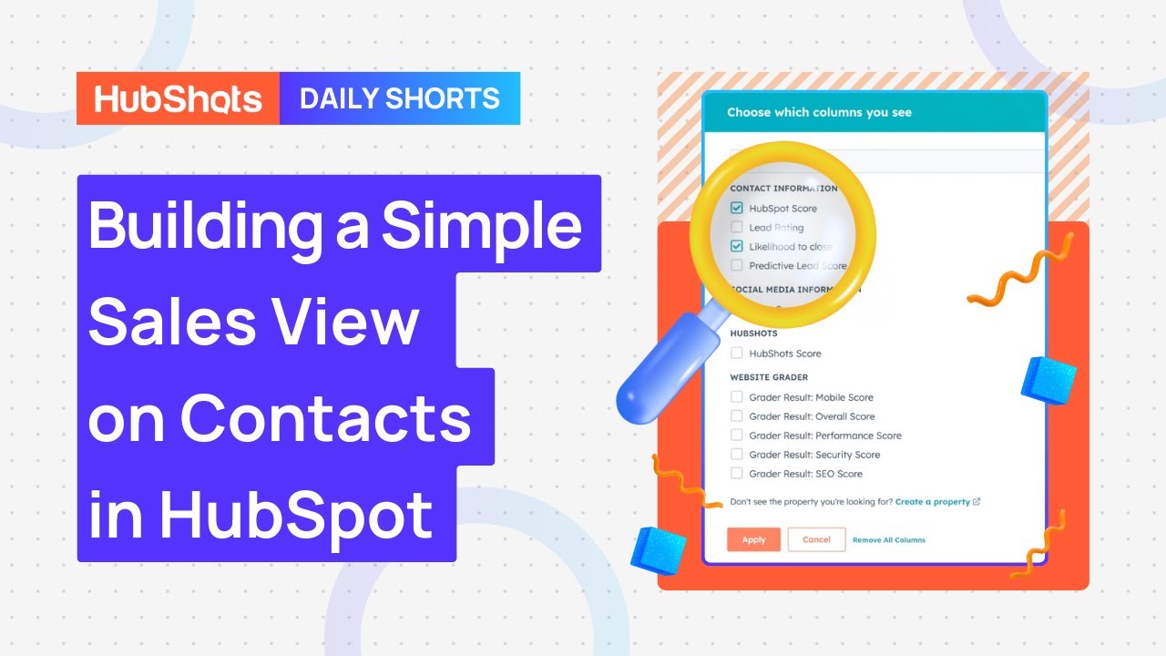 Building a Simple Sales View on Contacts in HubSpot