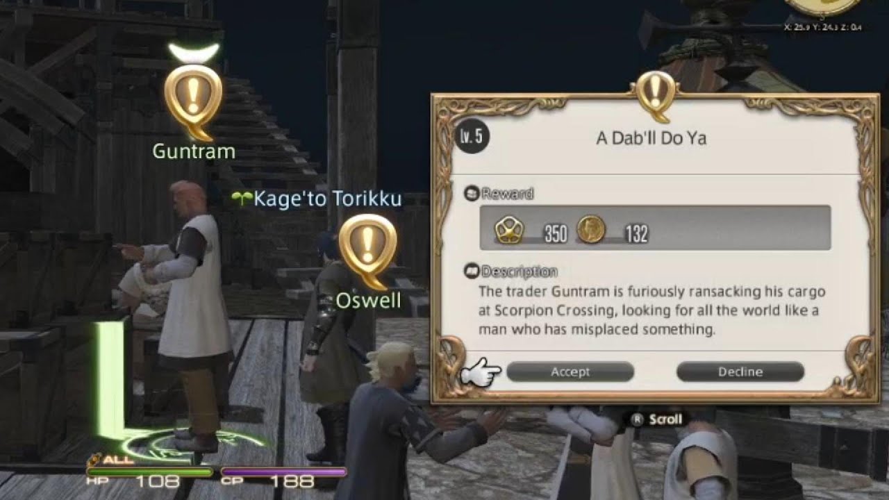 Final Fantasy 14 - Side Quest - A Dab'll Do Ya - Lv.5
