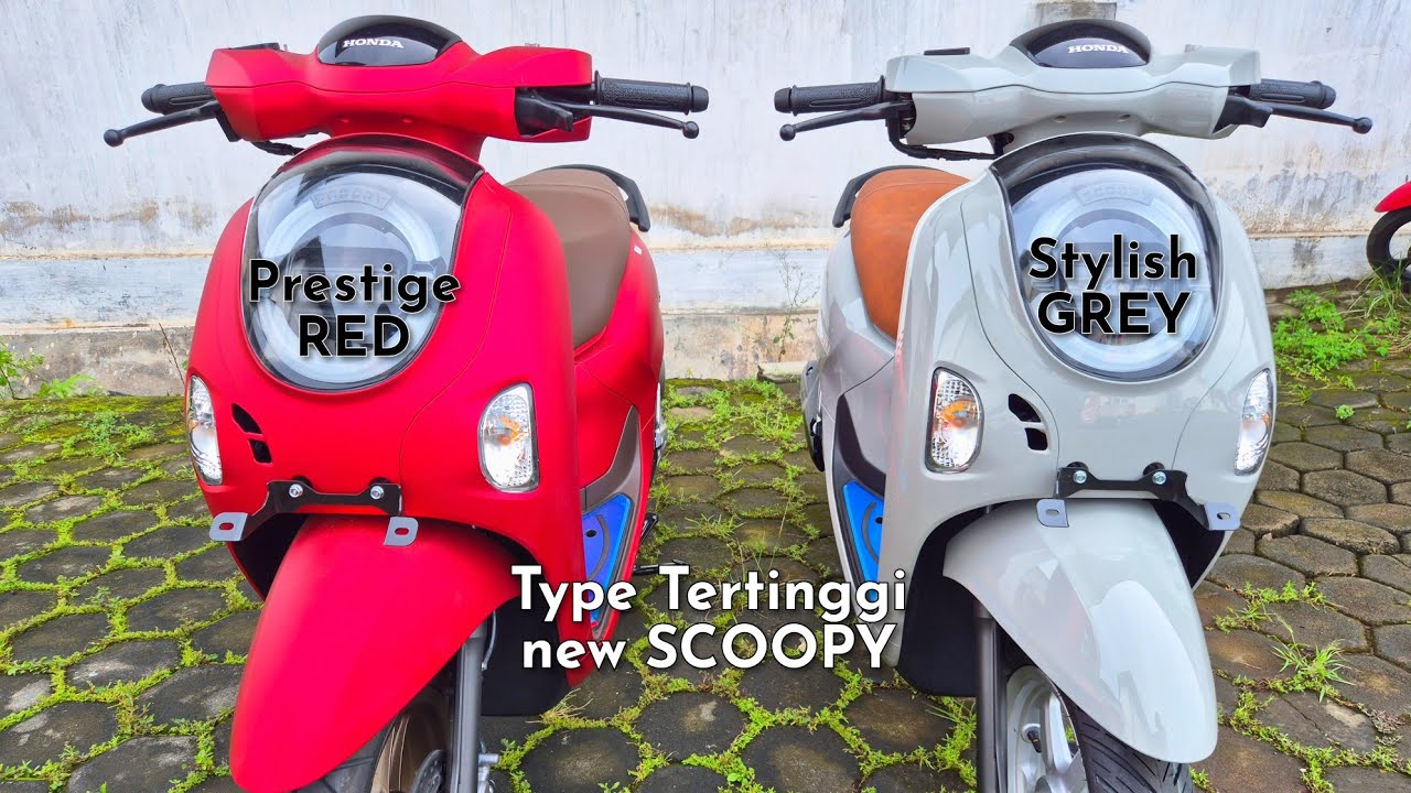 'HARGANYA SAMA' | new SCOOPY PRESTIGE RED & STYLISH GREY 