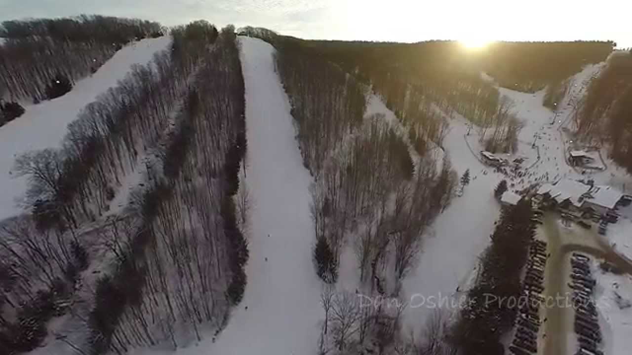 Drone Aerial Tour of Holiday Valley Ski Resort - Ellicottville, NY