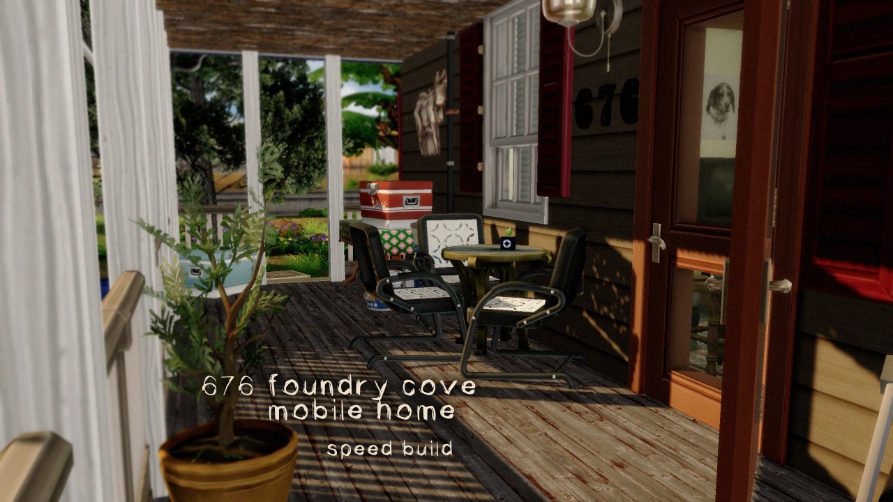 676 foundry cove | mobile home | sims 4 | cc speed build | download incl.