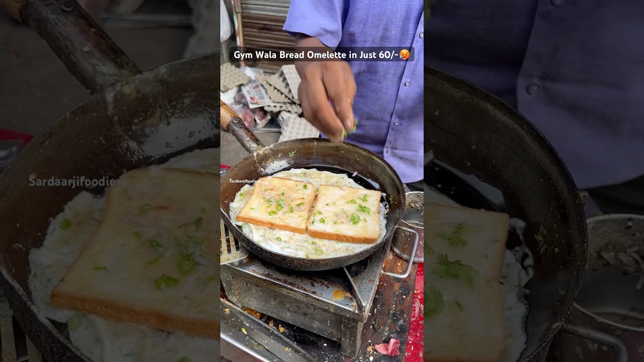 Gym special bread omelette😋🥵 