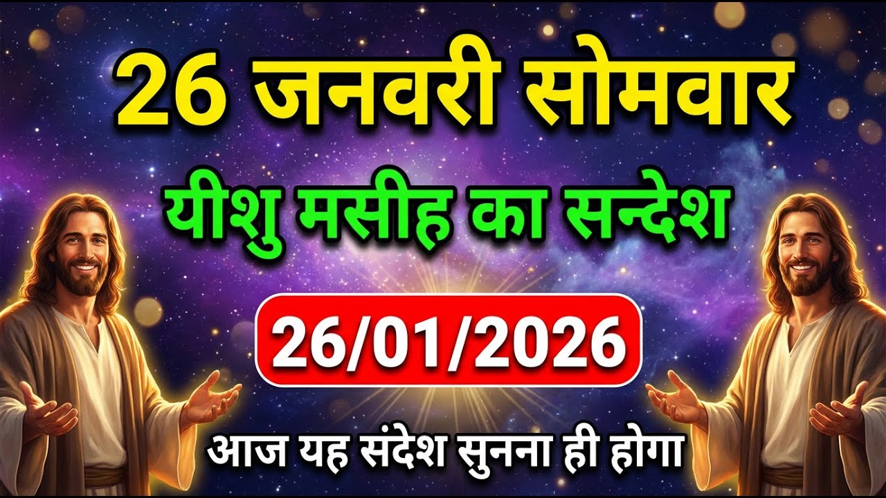 26 जनवरी 2026 (सोमवार) का यीशु मसीह का संदेश ✝️ | Jesus Message Today | #yeshu #biblevachan