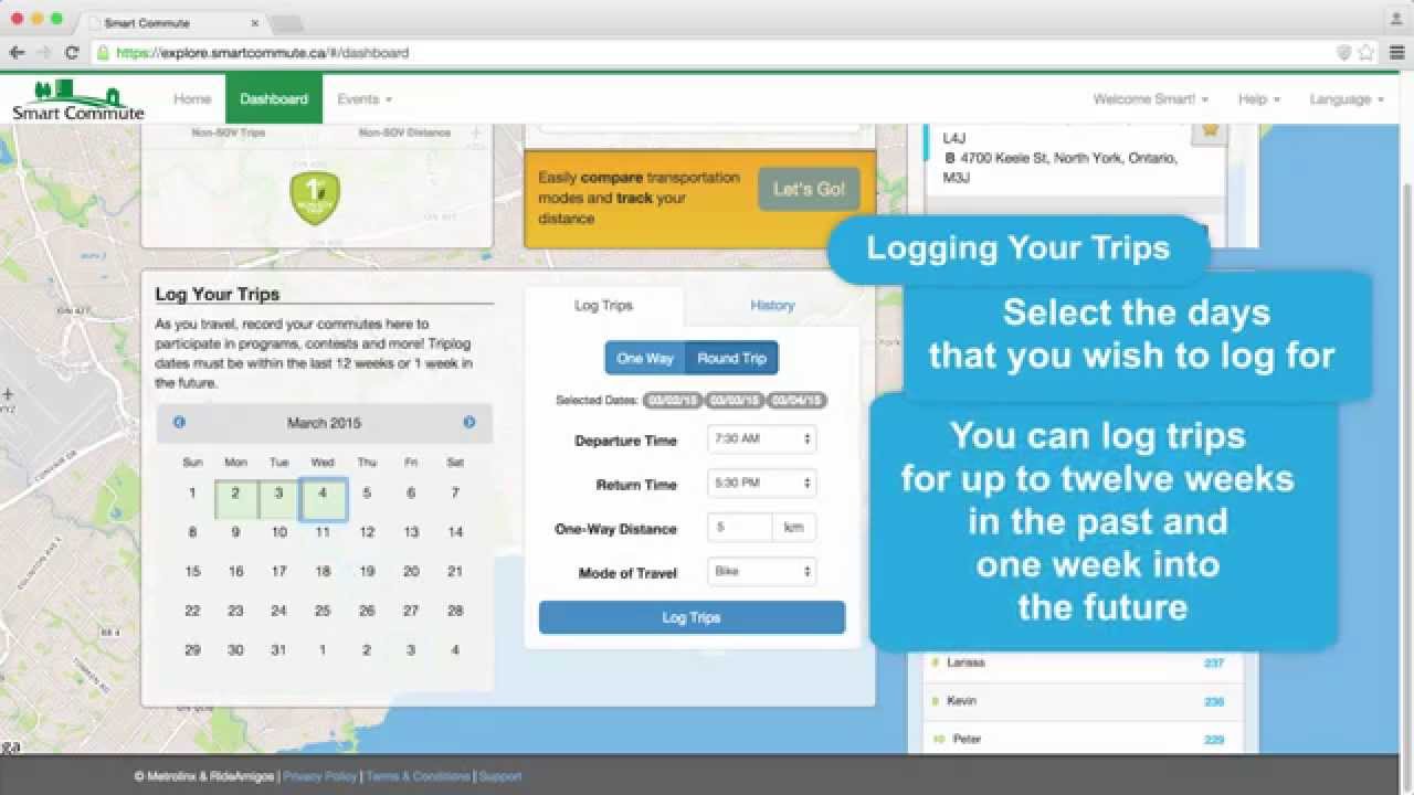 Smart Commute tool tutorial #6 - Logging Trips