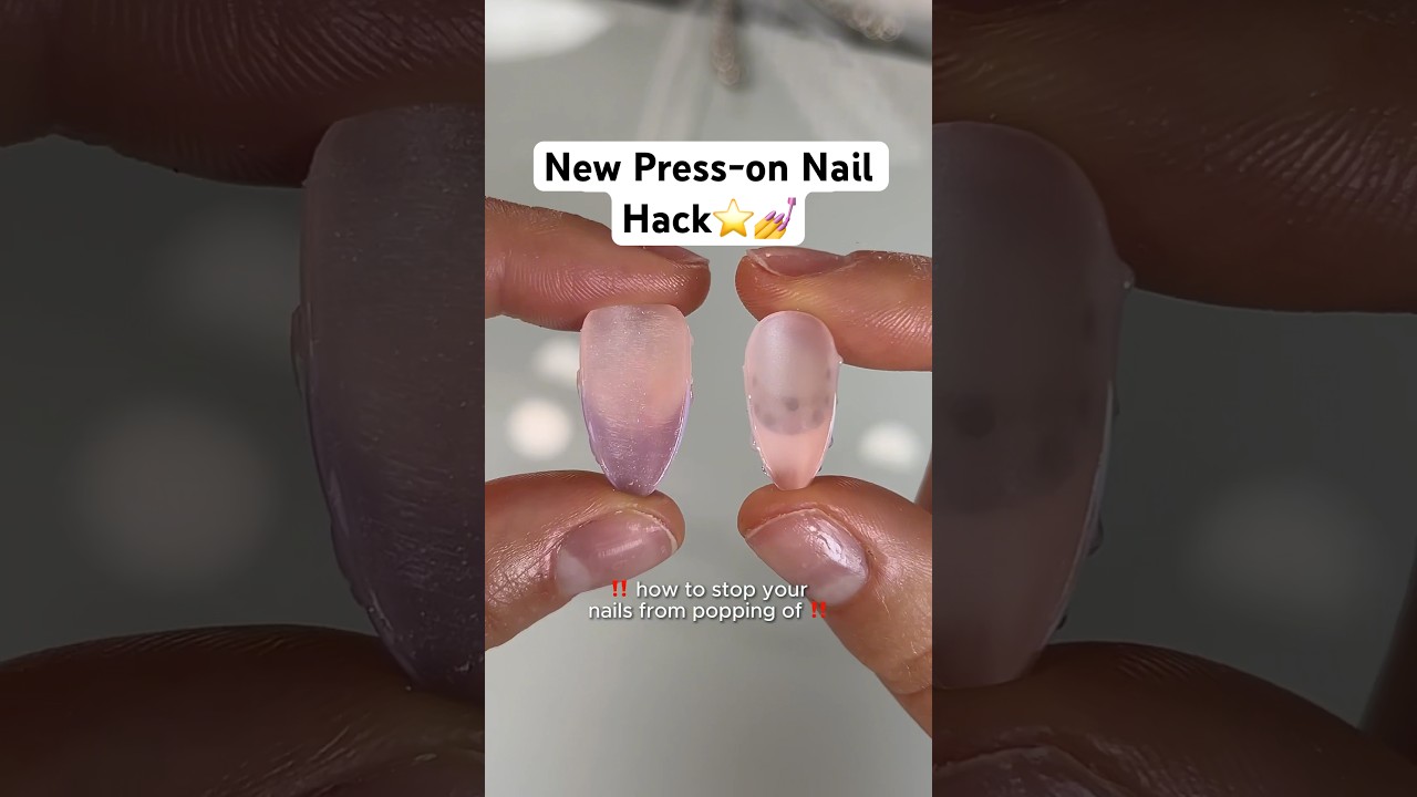 This will make sure the glue sticks LONGER up to 4 weeks with Press-ons on Nailevated.com⭐️#nails