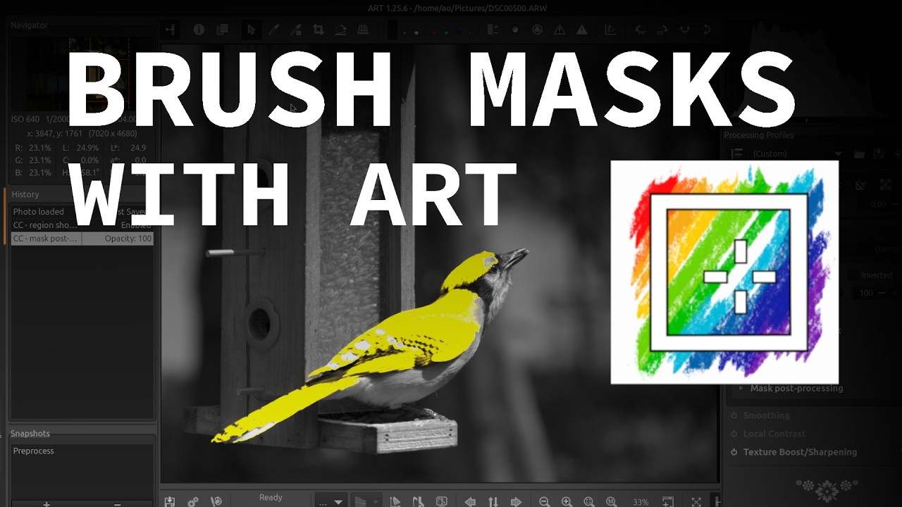 Brush Masks with ART (Another RawTherapee)