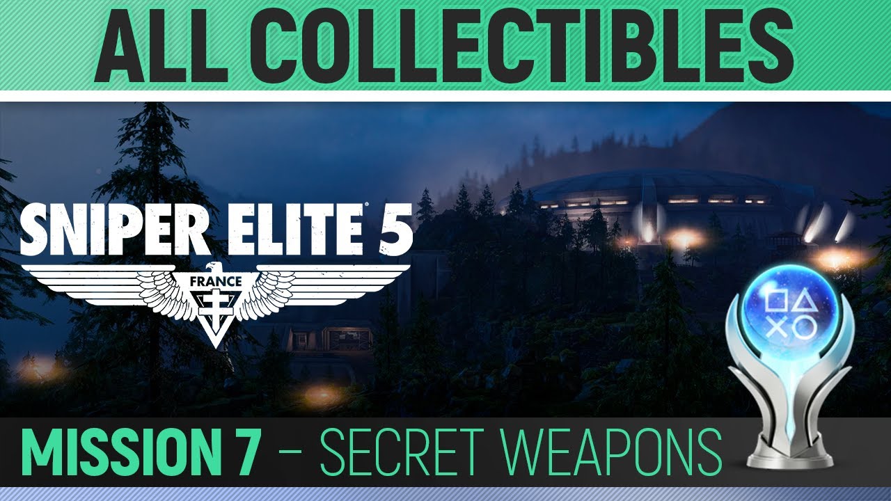 Sniper Elite 5 - Mission 7 - All Collectibles & Trophies 🏆 Secret Weapons
