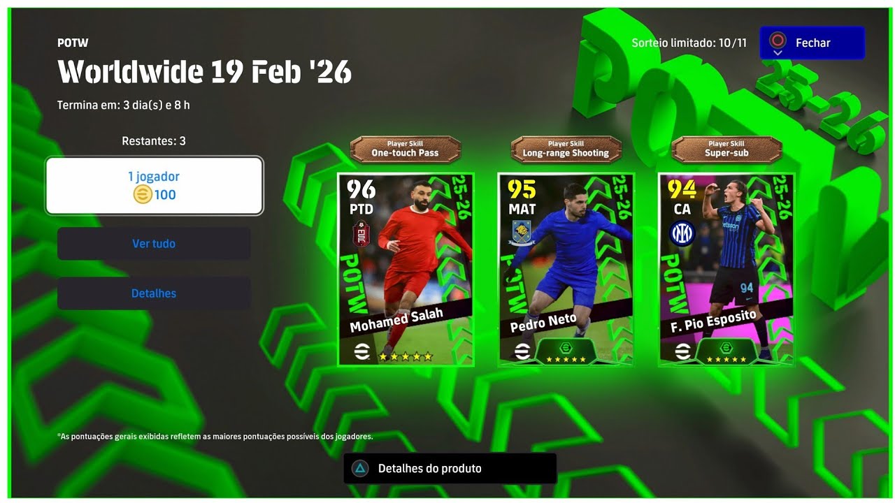 Resgate da box dos POTW da semana