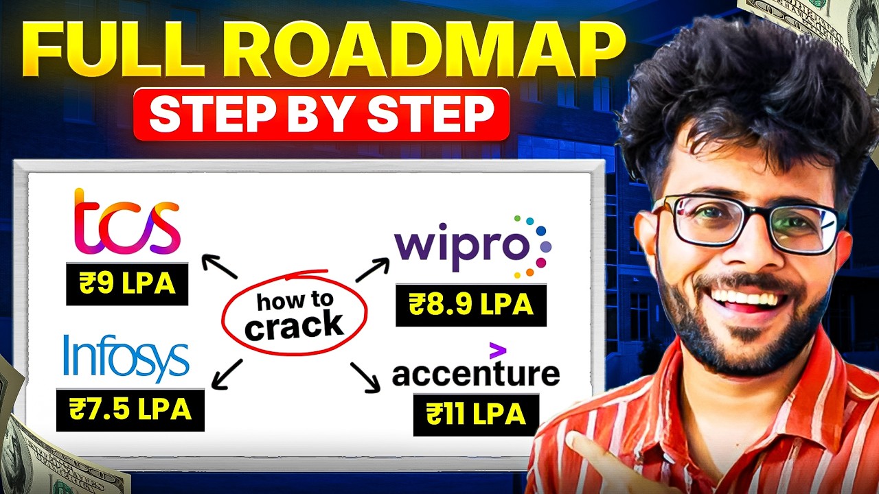 Roadmap to Crack TCS, Infosys, Accenture, Wipro | Service Based Companies Roadmap ✅ 🔥