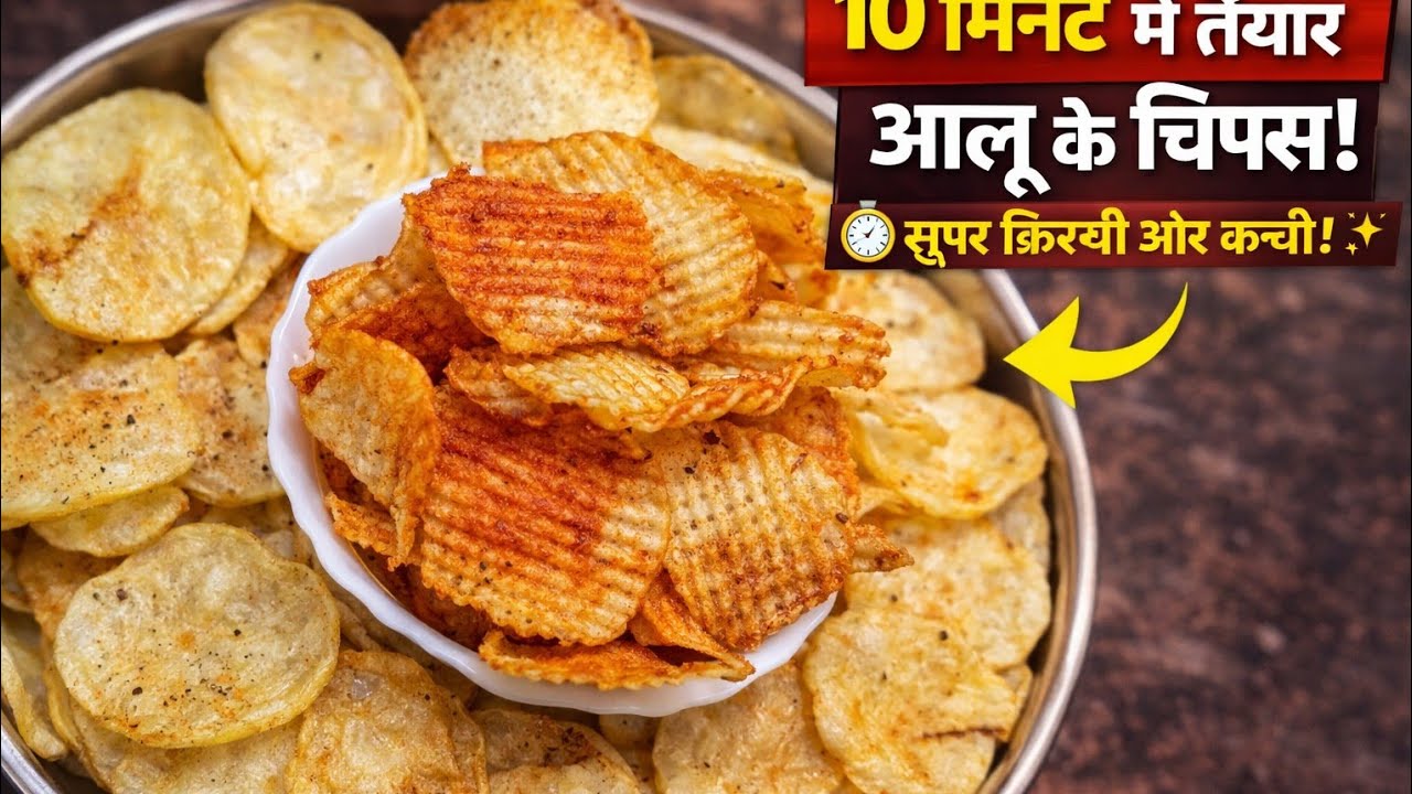 Bina Jhanjhat Ke Crispy Chips 🤯 | 10 Minute Ka Kamal! 🥔✨
