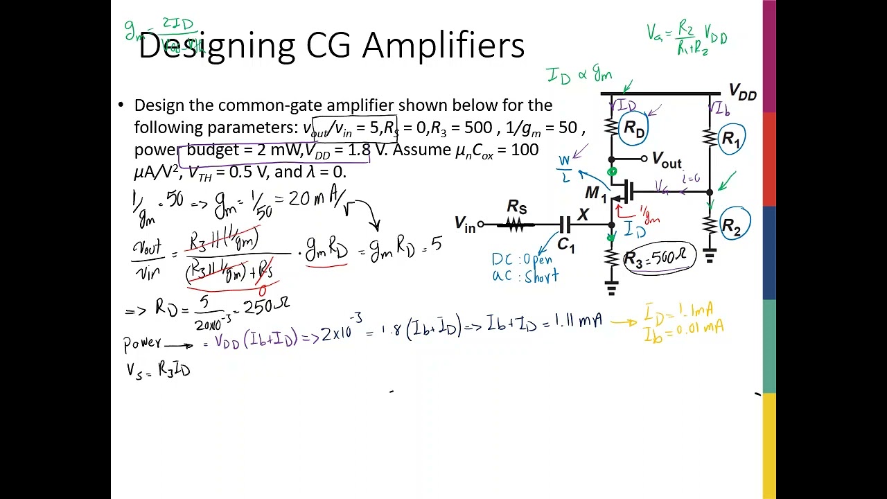 Week12 - Designing CG Amplifiers