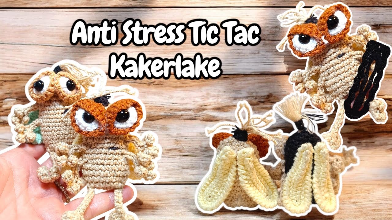 Einfache H&auml;kelanleitung - Antistress Tic Tac Kakerlake 🪳🪳🪳🪳🪳🪳🙀🙀🙀🙀🙀... 