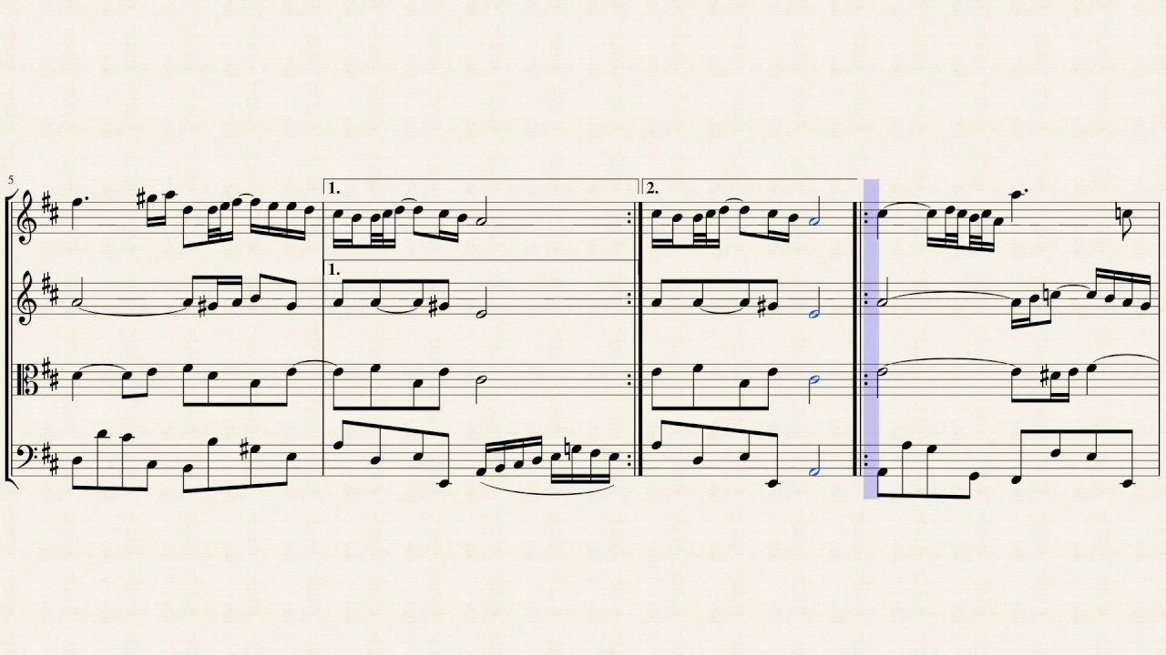 Air  BMW 1068 (Johann Sebastian Bach) - cuarteto de cuerdas