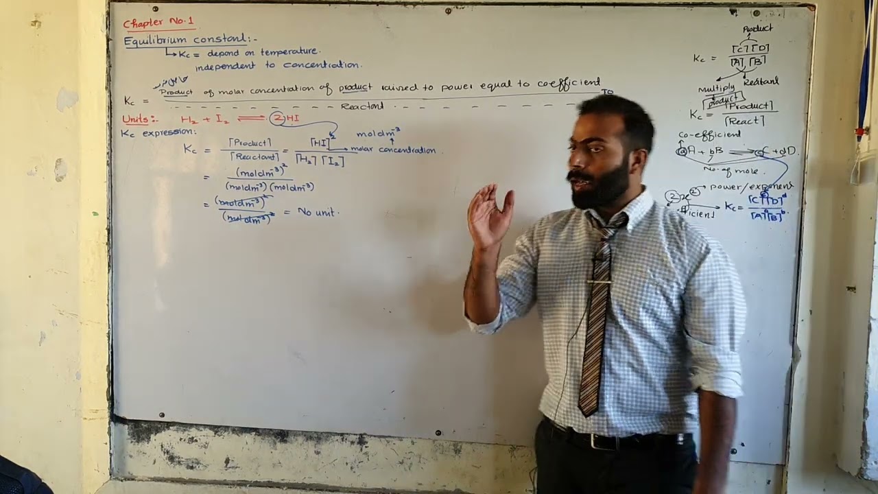 L-4.  Equilibrium constant and its units | ch#1 | 10th class chemistry