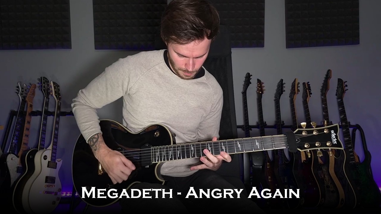 Megadeth - Angry Again (Guitar Cover + Solo / One Take)
