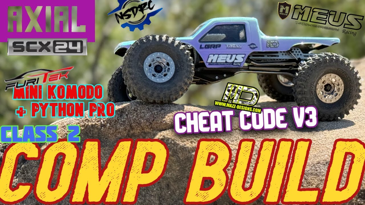 Сборка: шасси SCX24 Mazz Designs Cheat Code V3 comp — двухзвенные рычаги, двигатель Furitek, оси ...
