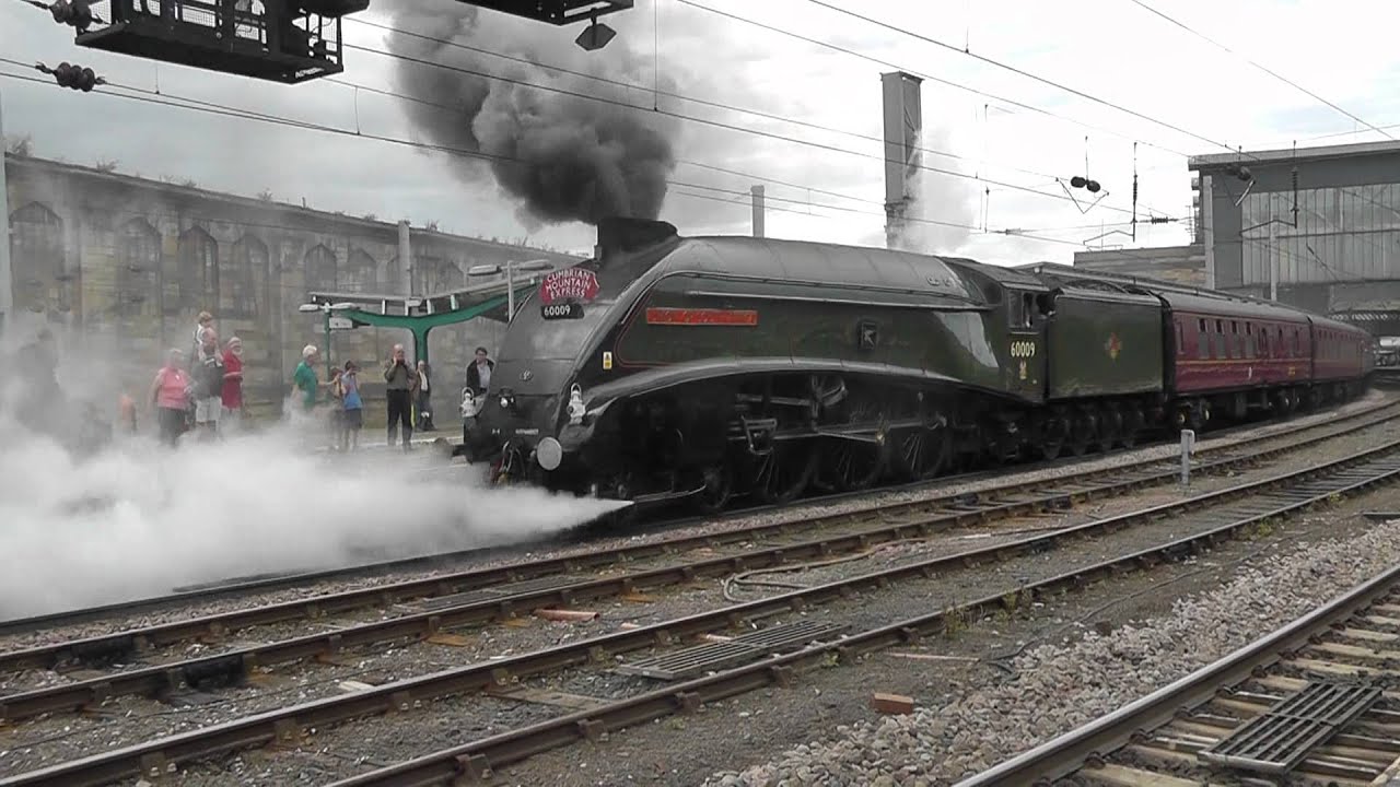 LNER A4 Pacific No. 60009 'Union of South Africa' at Carlisle Cumbrian Mountain Express 1Z21.m2ts