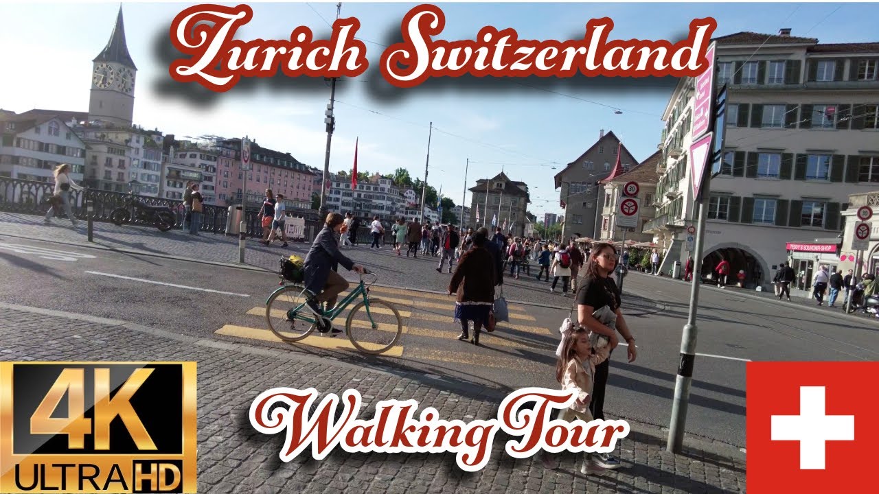 4K - Zurich, Switzerland Walking Tour